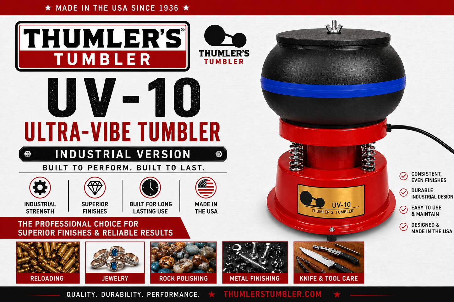 Thumler's Tumbler UV-10 Industrial Vibratory Tumbler