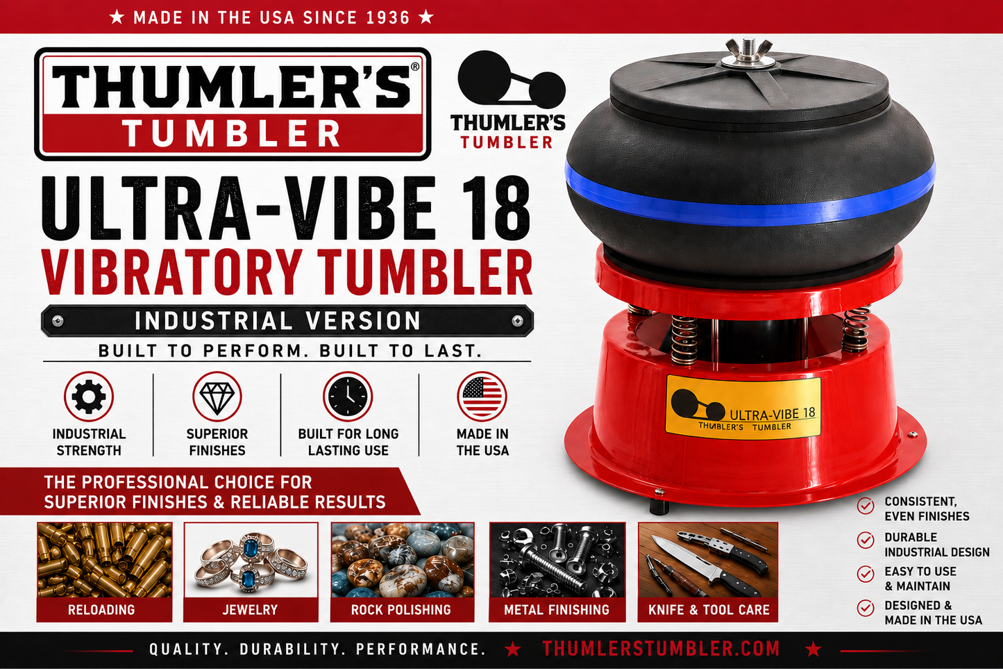 Thumler's Tumbler Industrial UV-18 Vibratory Tumbler