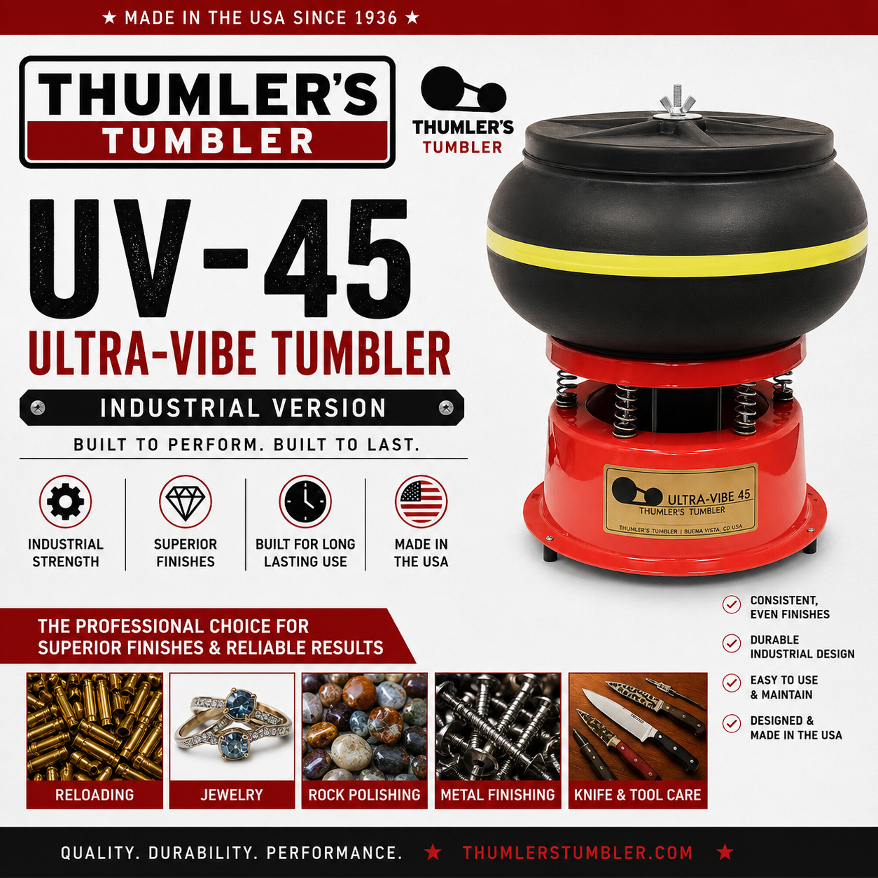 Thumler's Tumbler UV-45 Vibratory Tumbler Thumler's Tumbler UV-45 Vibratory Tumbler